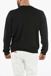 Crew Neck BOX LOGO Wool Sweater